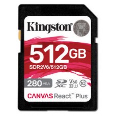 Kingston Technology Canvas React Plus 512 GB SDXC UHS-II Clase 10 (Espera 4 dias)