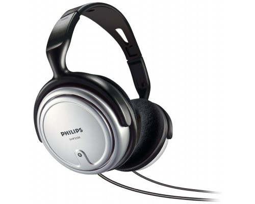 AURICULAR DIADEMA PHILIPS SHP2500/10 6M CABLE NEGRO, PLATA