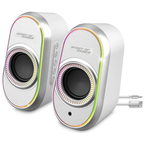 Spirit of Gamer Altavoz 2.0 FANATIC 500 RGB White-SX6 Spirit of Gamer Altavoz 2.0 FANATIC 500 RGB White