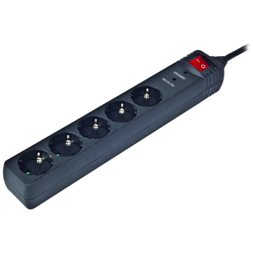 Gembird Regleta P/sobretensiones,5 enchufes 3m-SX3 Gembird Regleta P/sobretensiones,5 enchufes 3m