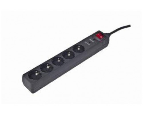 PROTECTOR CONTRA SOBRETENSIONES GEMBIRD 5 ENCHUFES 4,5 M NEGRO