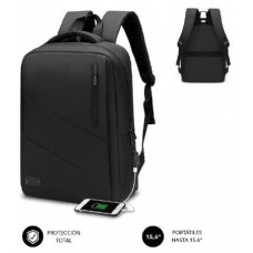 SUBBLIM City Backpack Mochila para portátil 15.6", Poliéster Oxford, Negra (Espera 4 dias)