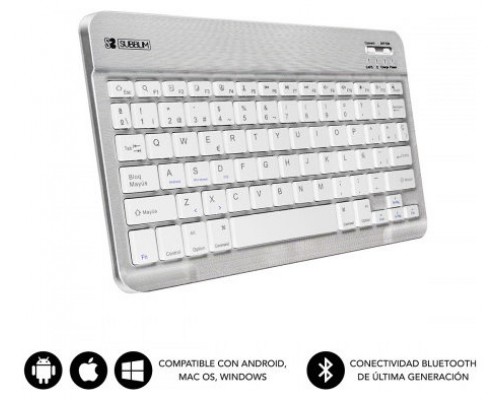 SUBBLIM Teclado Bluetooth Smart BT Keyboard Silver (Espera 4 dias)