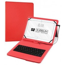 FUNDA TABLET SUBBLIM KEYTAB PRO USB 10,1" RED