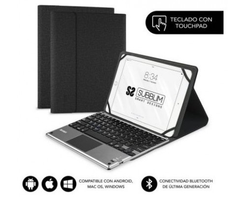 SUBBLIM Funda con Teclado KEYTAB PRO BLUETOOTH 10,1" TOUCHPAD Black (Espera 4 dias)