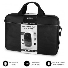 SUBBLIM Maletín con Ratón Select Pack Wired Mouse USB + Laptop bag 15,6" (Espera 4 dias)