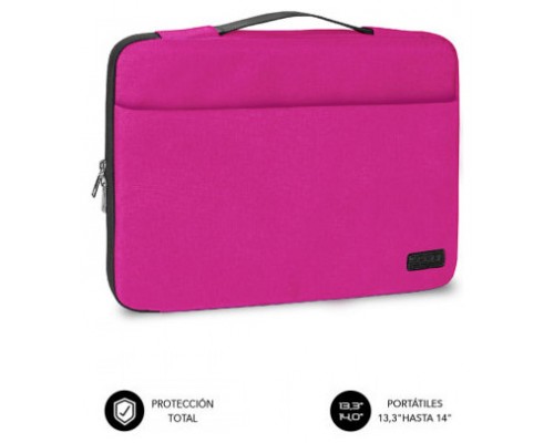 SUBBLIM Funda Ordenador Elegant Laptop Sleeve 13,3-14" Pink (Espera 4 dias)
