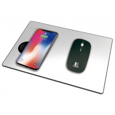 CARGADOR SUBBLIM MOUSEPAD WIRELESS CHARGER ALUMINUM SILVER 10W