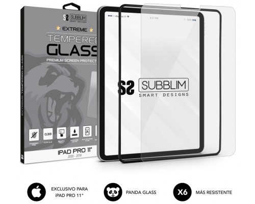 SUBBLIM Protector de Cristal Templado Extreme Tempered Glass IPAD PRO 11" 2020 - 2018 (Espera 4 dias)