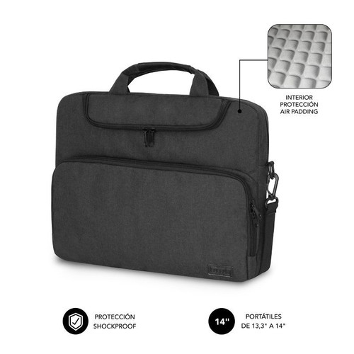 SUBBLIM Malet&iacute;n Ordenador Air Padding Laptop bag 13,3-14" Gris Oscuro (Espera 4 dias)