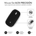 SUBBLIM Rat&oacute;n &Oacute;ptico Inal&aacute;mbrico 2.4G y Bluetooth Dual Flat Mouse Recargable Negro (Espera 4 dias)