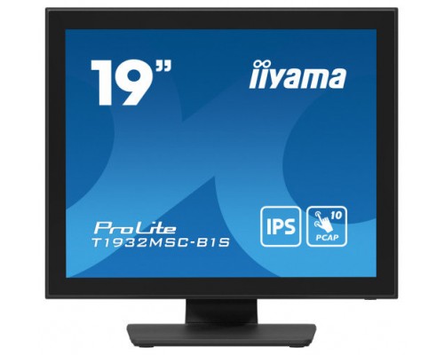MONITOR IIYAMA 19" PCAP BEZEL FREE FRONT, 10P TOUCH, IPS PANEL, 1280X1024, SPEAKERS, VGA, DISPLAYPORT, HDMI, 225CD/M² (WITH TOUCH), USB INTERFACE, BUILT-IN POWER ADAPTER, MULTIOUCH WITH SUPPORTED OS (T1932MSC-B1S) (Espera 4 dias)