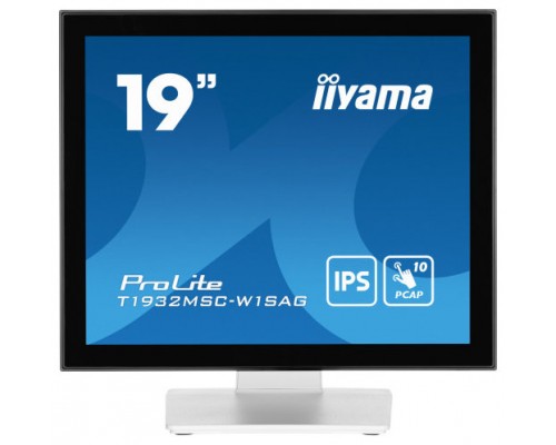 iiyama ProLite T1932MSC-W1SAG pantalla para PC 48,3 cm (19") 1280 x 1024 Pixeles Full HD LED Pantalla táctil Mesa Blanco (Espera 4 dias)
