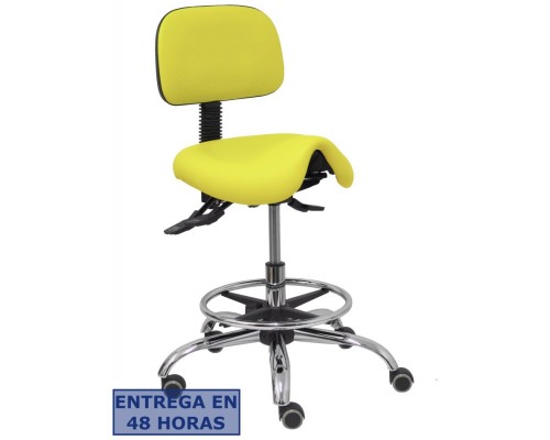 PIQUERAS Y CRESPO Taburete Zarza similpiel amarillo