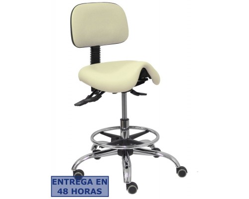 PIQUERAS Y CRESPO Taburete Zarza similpiel crema