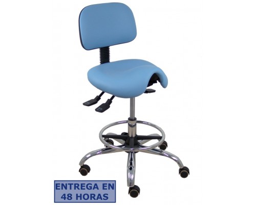 PIQUERAS Y CRESPO Taburete Zarza similpiel azul claro