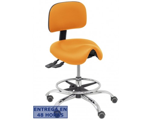 PIQUERAS Y CRESPO Taburete Zarza similpiel naranja