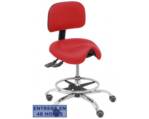 PIQUERAS Y CRESPO Taburete Zarza similpiel rojo