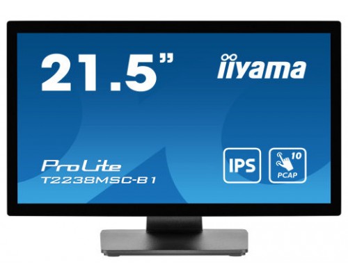 iiyama ProLite T2238MSC-B1 pantalla para PC 54,6 cm (21.5") 1920 x 1080 Pixeles Full HD LED Pantalla táctil Negro (Espera 4 dias)