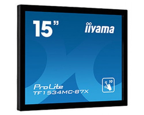 iiyama ProLite TF1534MC-B7X monitor pantalla táctil 38,1 cm (15") 1024 x 768 Pixeles Multi-touch Multi-usuario Negro (Espera 4 dias)