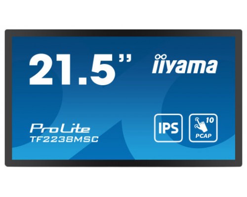 iiyama PROLITE Pizarra de caballete digital 55,9 cm (22") LED 600 cd / m² Full HD Negro Pantalla táctil (Espera 4 dias)