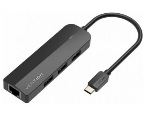 DOCKING STATION 5 PUERTOS USB-C 3xUSB-A/1xRJ45/1xMICRO B PD NEGRO VENTION (Espera 4 dias)