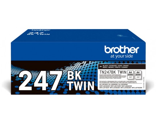 BROTHER pack de 2 cartuchos deToner negro de larga duracion tn247bktwin/TN247BKTWIN