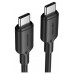 CABLE USB-C A USB-C 2.0 3A 2 M NEGRO VENTION (Espera 4 dias)