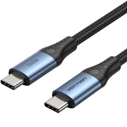 CABLE USB-C A USB-C 240W 1 M NEGRO/AZUL VENTION (Espera 4 dias)