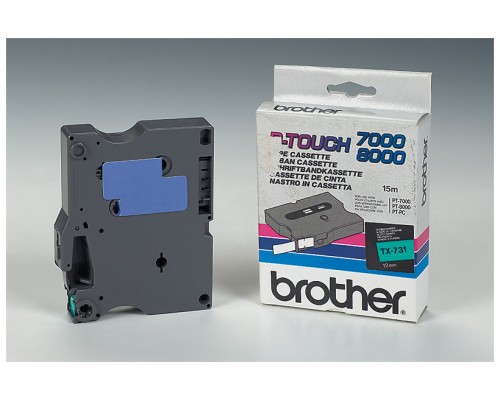 BROTHER Cinta laminada Verde / negro 12 mm