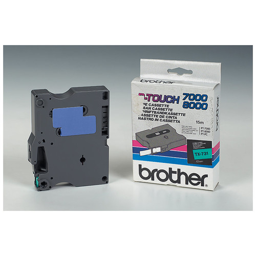 BROTHER Cinta laminada Verde / negro 12 mm