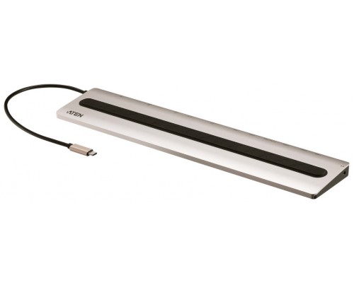 Aten UH3237-AT base para port&aacute;til y replicador de puertos Al&aacute;mbrico USB 3.2 Gen 1 (3.1 Gen 1) Type-C Negro, Gris (Espera 4 dias)