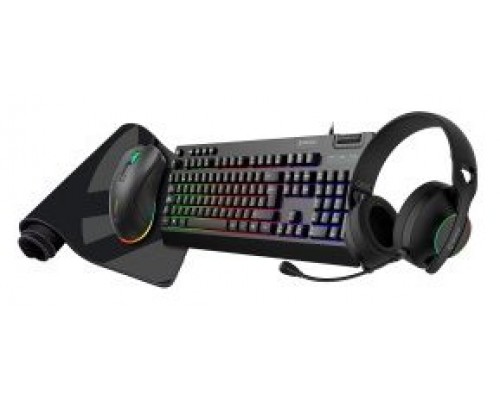PACK GAMING TECLADO + MOUSE + HEADSET Y ALFOMBRILLA-SX6 PACK GAMING TECLADO + MOUSE + HEADSET Y ALFOMBRILLA