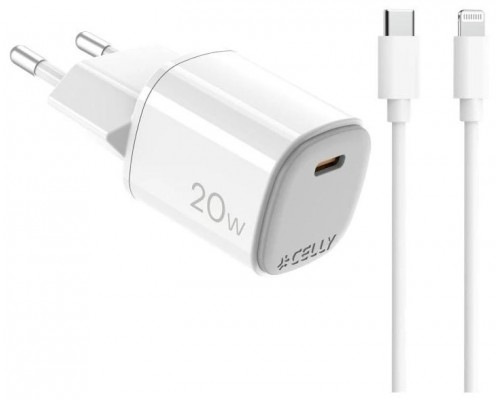 Celly Cargador Gan  1C 20w+ C A Light + Cable