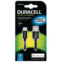 CABLE DURACELL USB-LIGHTNING NEGR