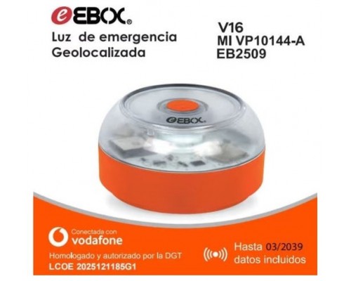 LUZ DE EMERGENCIA EBOX V16IOT EB2509 BALIZA LUZ
