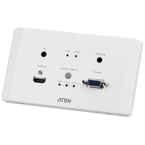 ATEN TRANSMISOR HDMI / VGA SOBRE HDBASET ENCASTRABLE CON EMBELLECEDOR EU WALL PLATE CON POH (4K A 100 M) (HDBASET CLASE A) (VE2812AEUT-AT-G) (Espera 4 dias)-SX100 ATEN TRANSMISOR HDMI / VGA SOBRE HDBASET ENCASTRABLE CON EMBELLECEDOR EU WALL PLATE CON POH (4K A 100 M) (HDBASET CLASE A) (VE2812AEUT-AT-G) (Espera 4 dias)