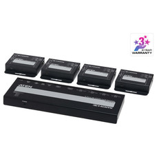 ATEN DISTRIBUIDOR / SPLITTER HDMI 4K SOBRE CAT 6 DE 4 PUERTOS EN KIT, CON 4 RECEPTORES, SALIDA HDMI LOCAL Y POC (VS1824KIT-AT-G) (Espera 4 dias)