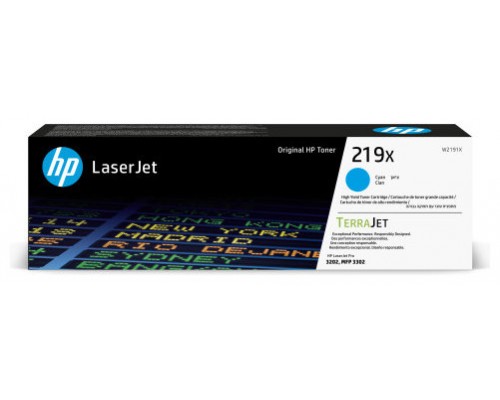 HP 219X High Yield Cyan Original LaserJet Toner Cartridge