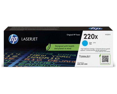 HP Cartucho de tóner Original LaserJet 220X cian (Espera 4 dias)