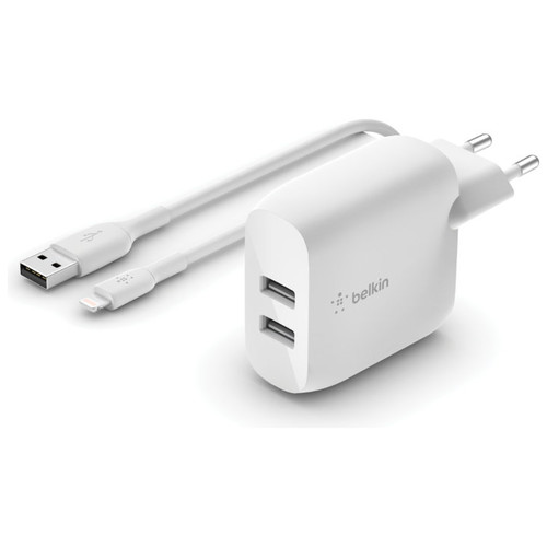 Belkin WCD001VF1MWH cargador de dispositivo m&oacute;vil Universal Blanco Corriente alterna Interior (Espera 4 dias)