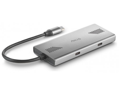 HUB 4 PUERTOS USB-C WONDERDUO-C GRIS NGS (Espera 4 dias)