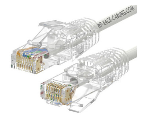 WP CAT 6A U-UTP SLIM PATCH CABLE LENGTH 3 M, AWG 28/7, CU, LS0H, 50U GOLD-PLATED PINS, COLOR WHITE (Espera 4 dias)-SX4 WP CAT 6A U-UTP SLIM PATCH CABLE LENGTH 3 M, AWG 28/7, CU, LS0H, 50U GOLD-PLATED PINS, COLOR WHITE (Espera 4 dias)