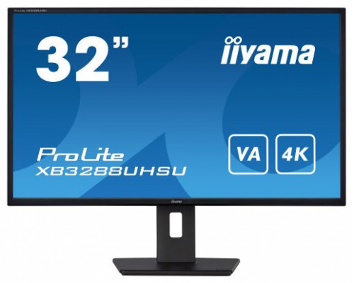 MONITOR IIYAMA 32" XB3288UHSU-B5, UHD, 60HZ, 3 MS, HDMI, USB, DISPLAYPORT, ALT, REG ALT, GIRO, INCL (Espera 4 dias)
