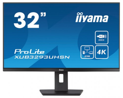 MONITOR IIYAMA 32" XUB3293UHSN-B5, IPS, 60HZ, 4 MS, HDMI, USB, USB-C, DISPLAYPORT, ALT, REG ALT, GIRO, INCL (Espera 4 dias)