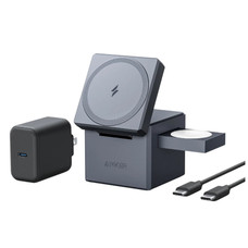 CARGADOR ANKER 3 EN 1 CON MAGSAFE CUBO GRIS-SX22 CARGADOR ANKER 3 EN 1 CON MAGSAFE CUBO GRIS
