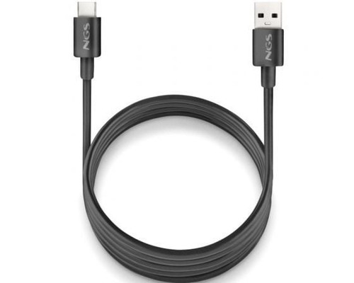 NGS CABLE CARGA RAPIDA USB-A A USB-C 1M NEGRO