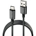 NGS CABLE CARGA RAPIDA USB-A A USB-C 1M NEGRO